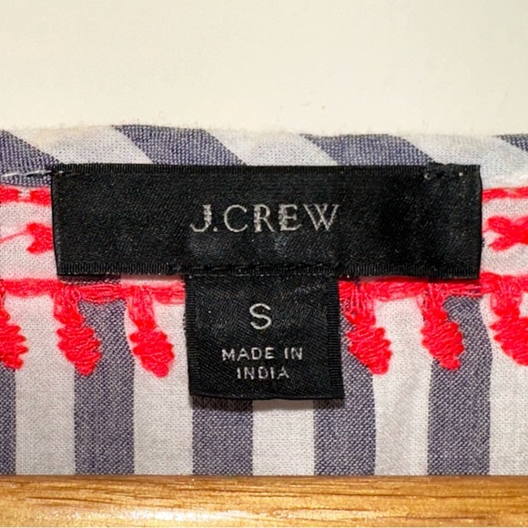 J.Crew Embroidered Tassels Swimwear Cover Up Dress Tunic Size Small Blue Coral - Picture 3 of 11